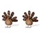 Set of 2 12.25"L Thanksgiving Wooden & Metal Turkey Table Decor